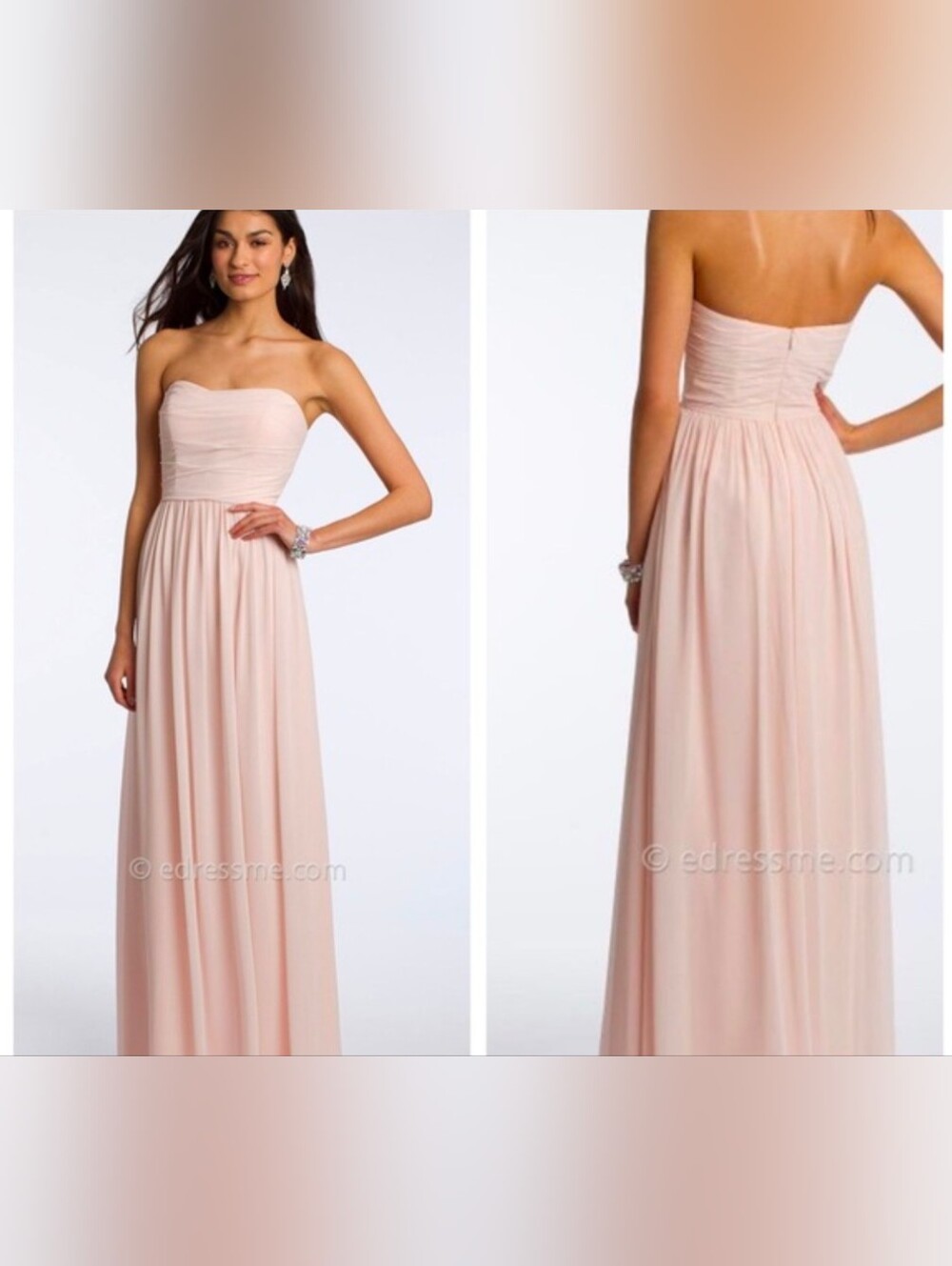 Camille La Vie Strapless Dress, Blush, Size 14W